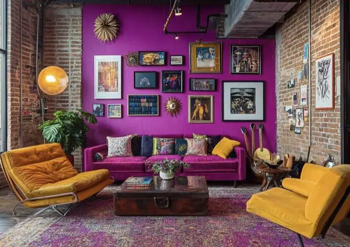 association jaune et fuchsia 14 exemples déco à copier