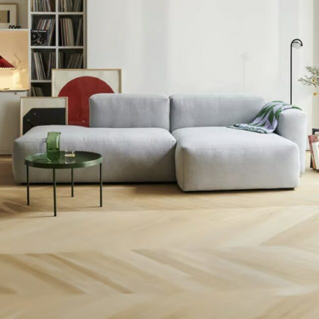 Canapé d'angle Mags Soft Low Armrest n°3 tissu / 2,5 places - L 256.5 cm / Accoudoir droite