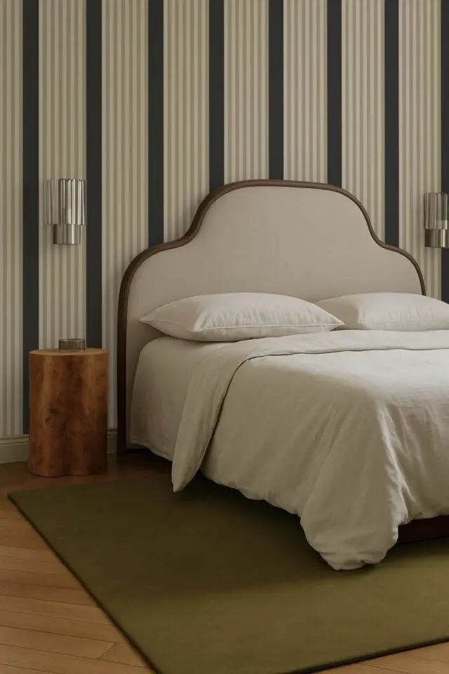 déco chambre tendances 2026 mur texturé original effet rayures élégantes déco chambre tendances 2026 mur texturé original effet rayures élégantes