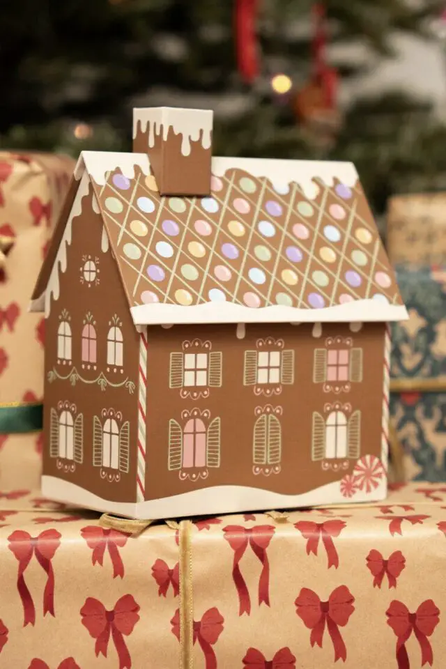 déco de noël créative haut de gamme Flying Tiger Copenhagen Boîte cadeau maison en pain d'épices déco de noël créative haut de gamme Flying Tiger Copenhagen Boîte cadeau maison en pain d'épices