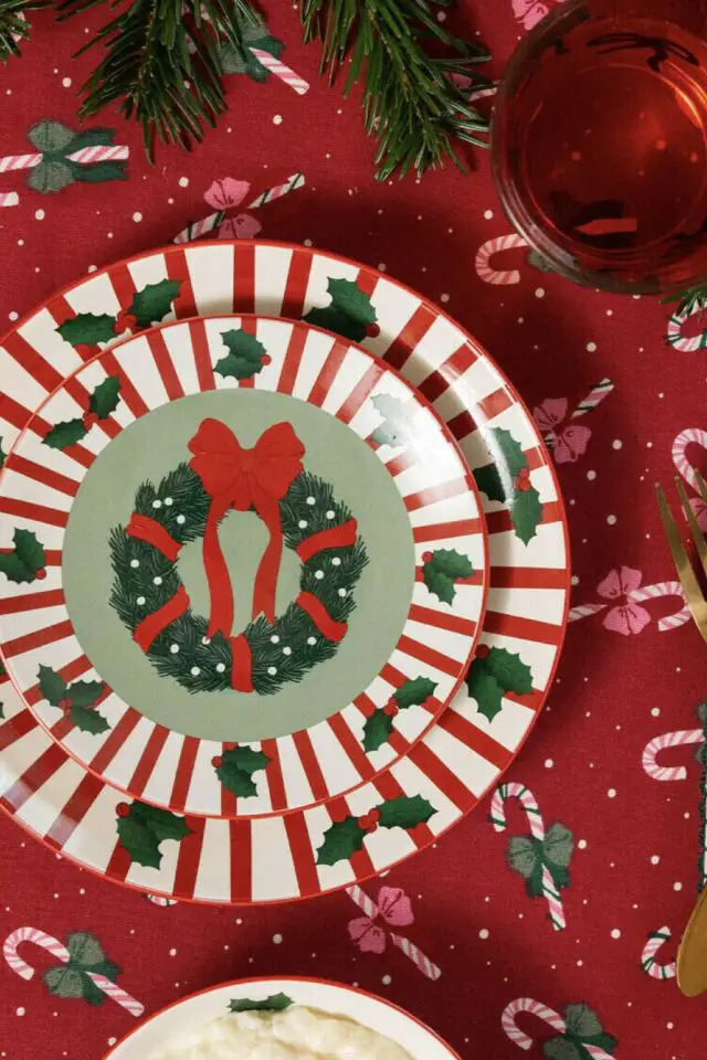 déco de noël créative haut de gamme Flying Tiger Copenhagen Petite assiette avec impression de Noël déco de noël créative haut de gamme Flying Tiger Copenhagen Petite assiette avec impression de Noël