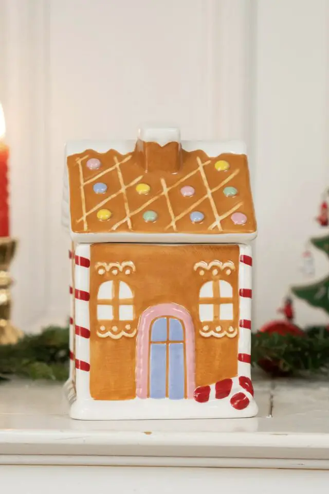 déco de noël créative haut de gamme Flying Tiger Copenhagen Pot de rangement pour maison en pain d'épices déco de noël créative haut de gamme Flying Tiger Copenhagen Pot de rangement pour maison en pain d'épices