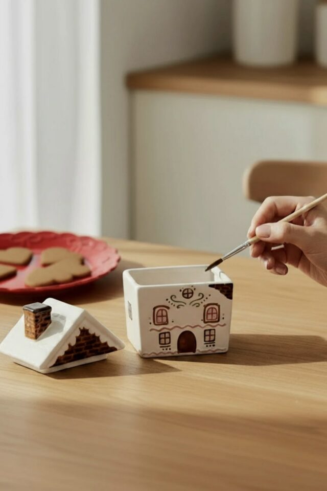 déco de noël créative haut de gamme Flying Tiger Copenhagen Pot de maison de pain d'épices DIY déco de noël créative haut de gamme Flying Tiger Copenhagen Pot de maison de pain d'épices DIY