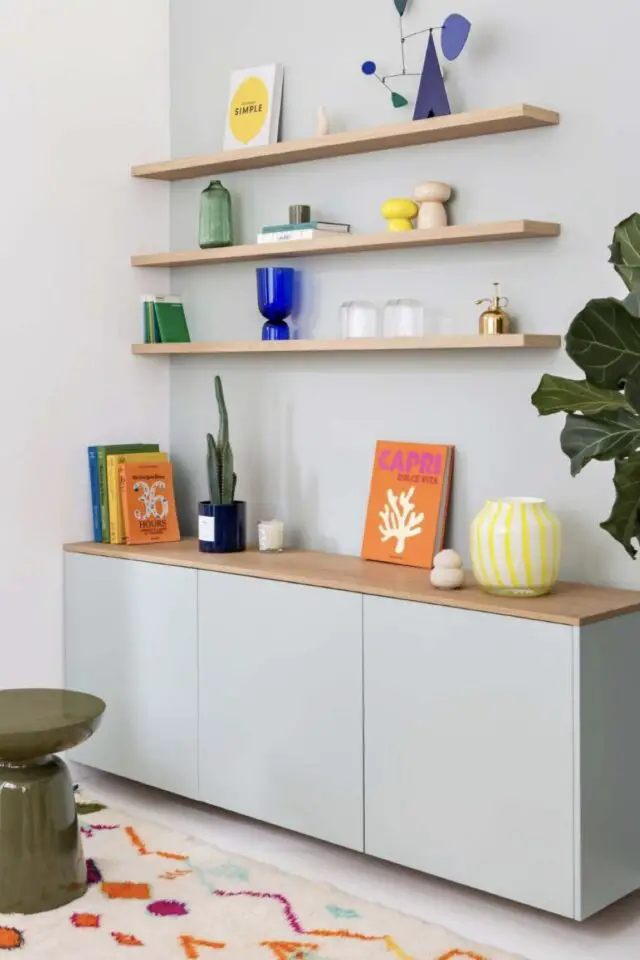 décoration murale au dessus meuble buffet salon étagère bois objets décoratifs design moderne décoration murale au dessus meuble buffet salon étagère bois objets décoratifs design moderne