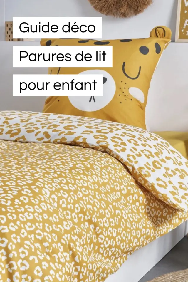 guide déco chambre enfant parure de lit imprimée une personne ludique 