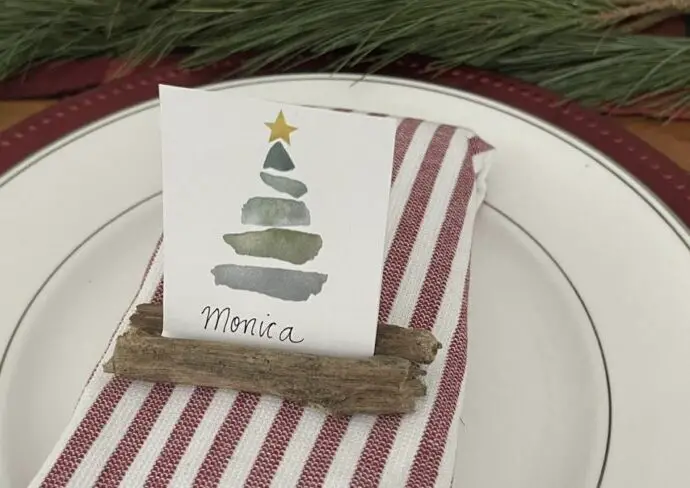 Idées marque-place table de noël à fabriquer soi-même réveillon