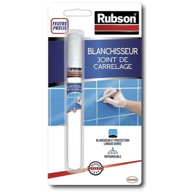 Rénov joint de carrelage Rubson feutre blanc 7ml Rénov joint de carrelage Rubson feutre blanc 7ml