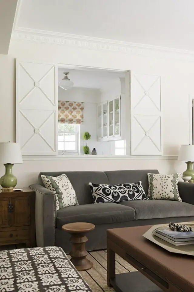 passe-plat cuisine moderne idée originale volet pour pouvoir fermer ouverture sur salon passe-plat cuisine moderne idée originale volet pour pouvoir fermer ouverture sur salon