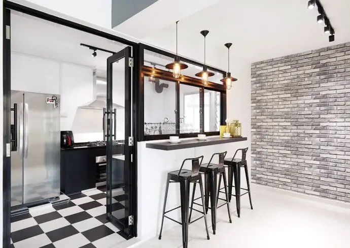 passe-plat moderne cuisine exemple à copier