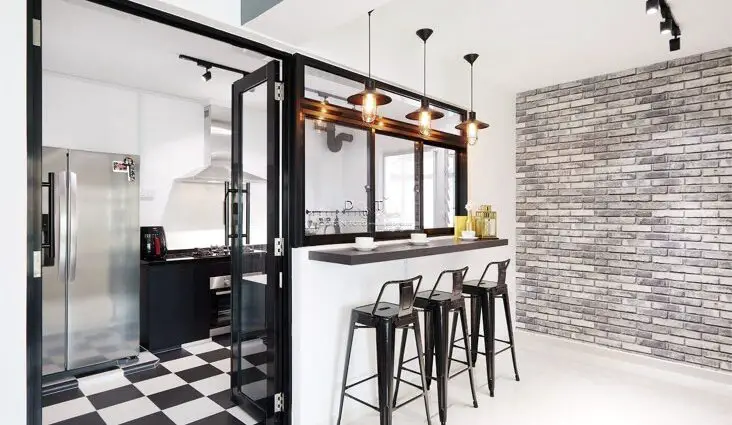 passe-plat moderne cuisine exemple à copier