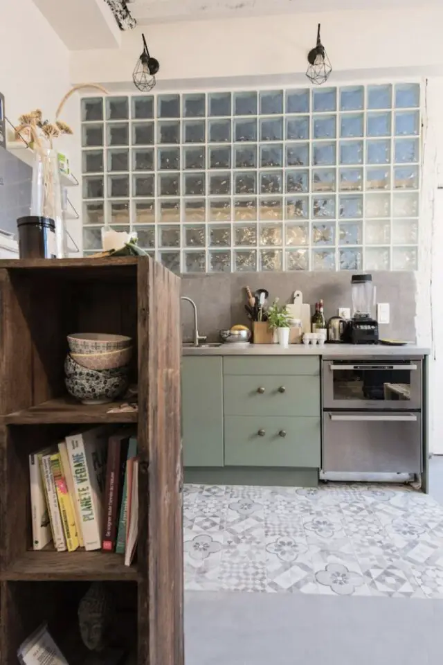 solution pour fermer la cuisine mur en pavés de verre idée décoration lumière solution pour fermer la cuisine mur en pavés de verre idée décoration lumière