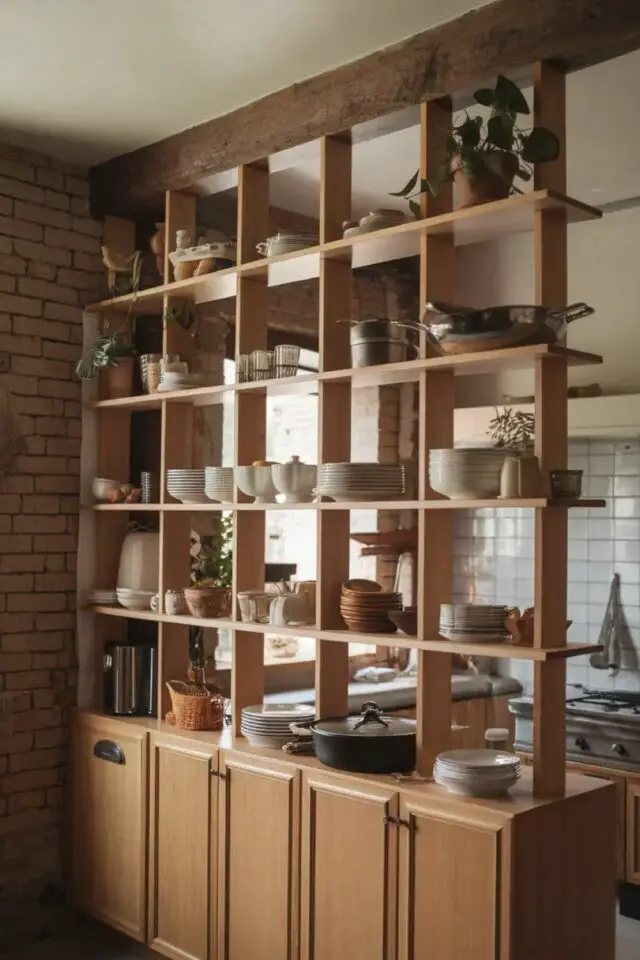 solution pour fermer la cuisine meuble bibliothèque rangement vaisselle en bois sur-mesure solution pour fermer la cuisine meuble bibliothèque rangement vaisselle en bois sur-mesure