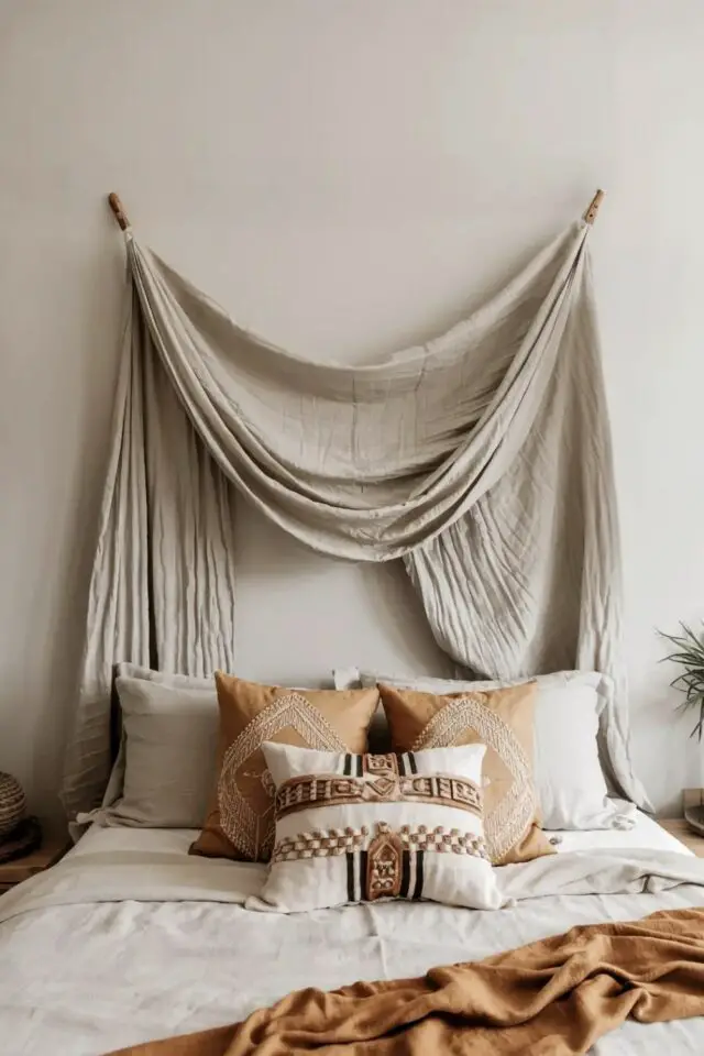 tendances déco chambre 2026 couleur neutre rideau mural touche couleur terreuse ambiance douce et personnelle tendances déco chambre 2026 couleur neutre rideau mural touche couleur terreuse ambiance douce et personnelle