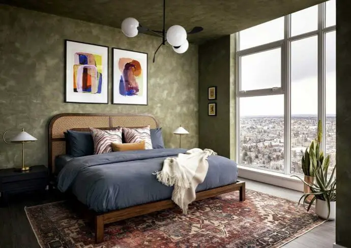 tendances déco chambre adulte 2026 couleurs mobilier aménagement luminaires idées à copier