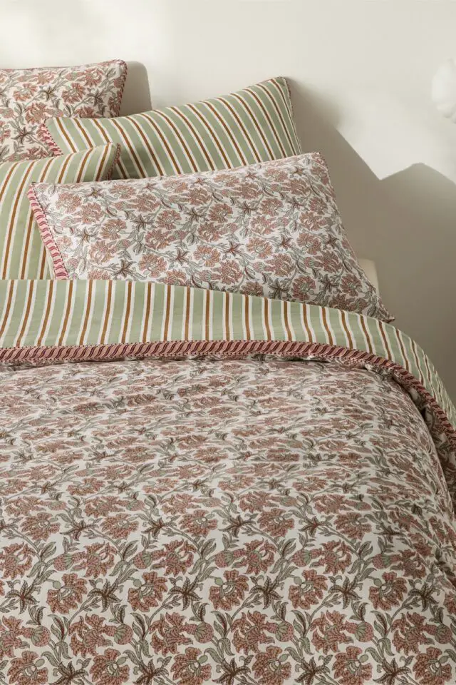 Housse de couette en coton lavé Housse de couette en coton lavé