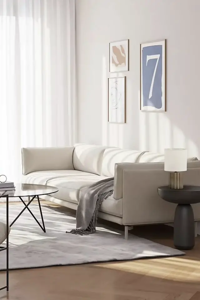 Lampe à poser en céramique effet bois et lin Lampe à poser en céramique effet bois et lin