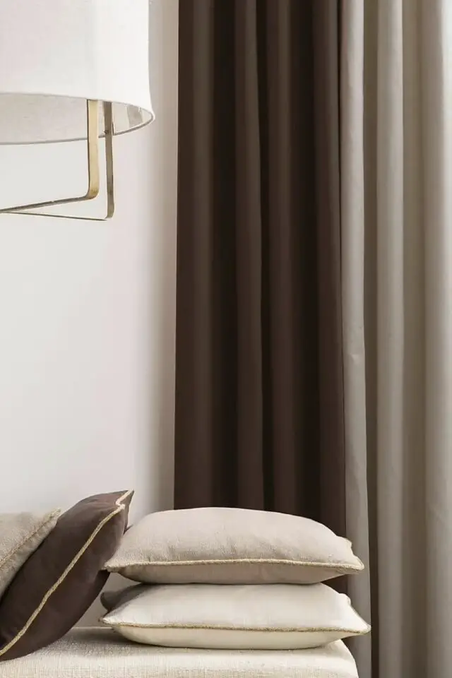 Rideau oeillets coton recyclé taupe Rideau oeillets coton recyclé taupe