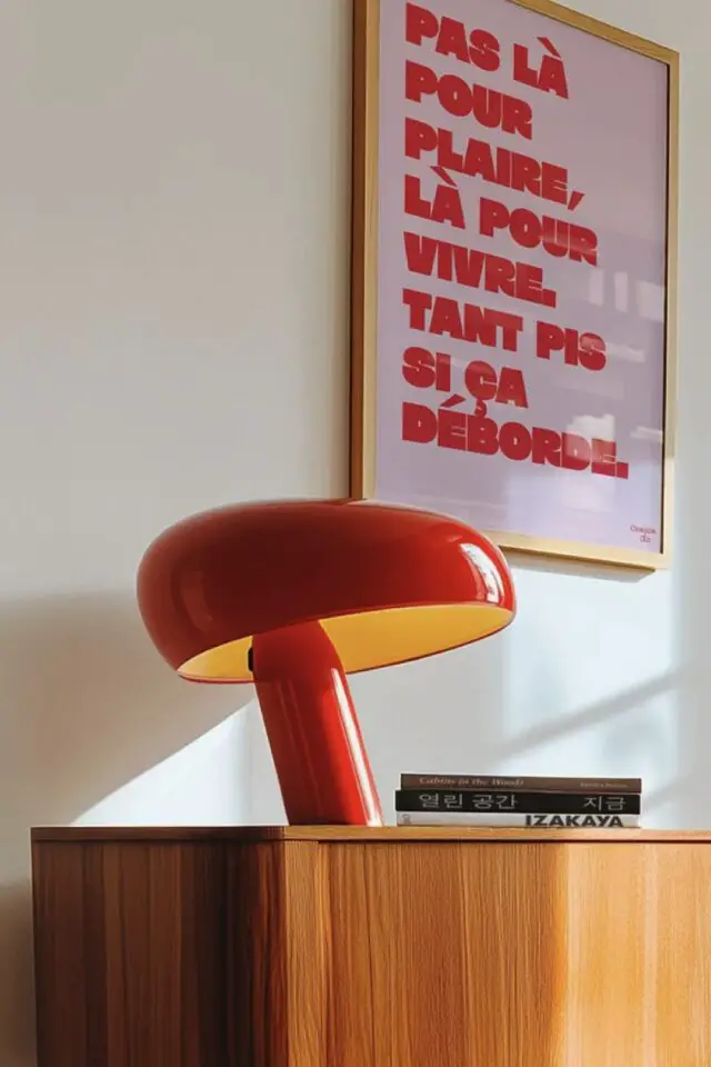 affiche déco décalée Chouquette Club Poster Mantra #4 rose et rouge