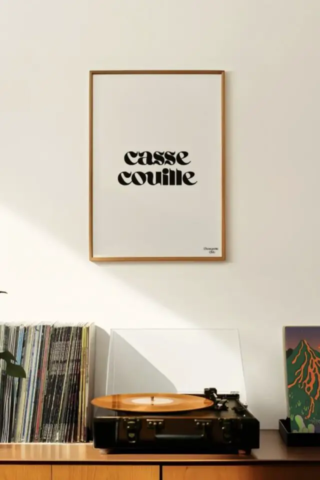 affiche déco décalée Chouquette Club Affiche "Casse-couille" jolie typo 