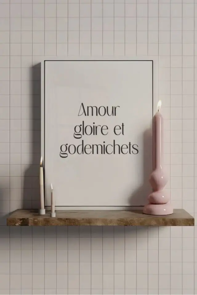 affiche déco décalée Chouquette Club poster Amour, gloire et godemichets