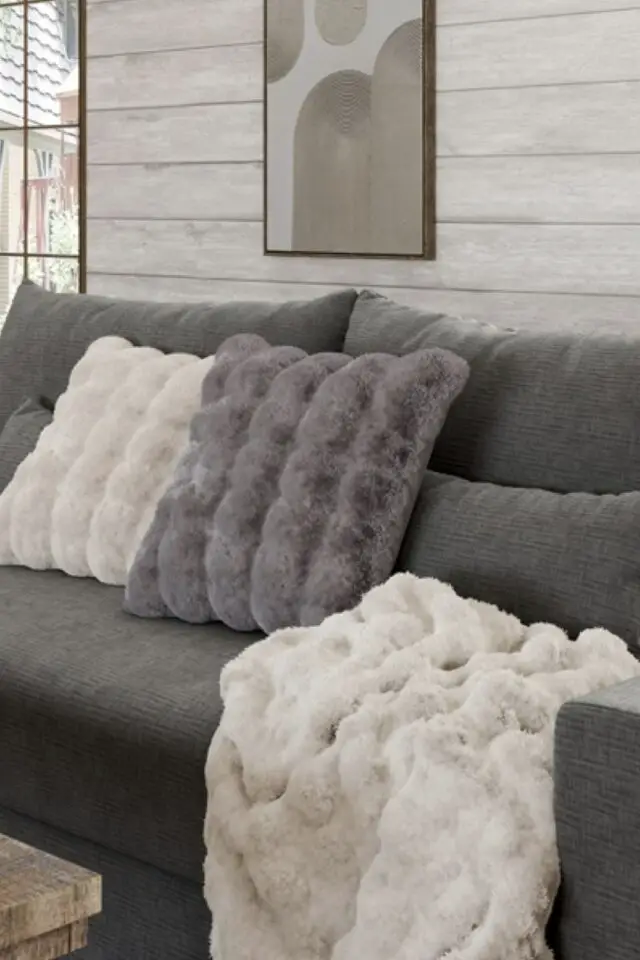 Plaid 125x150 cm écru nuage Plaid 125x150 cm écru nuage