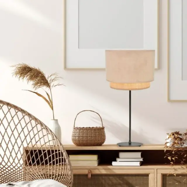 Lampe Tissu 50 cm beige Lampe Tissu 50 cm beige