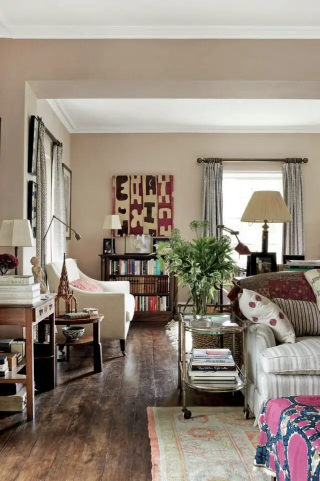 décoration intérieur film de noël salon familial décor neutre et chaleureux 