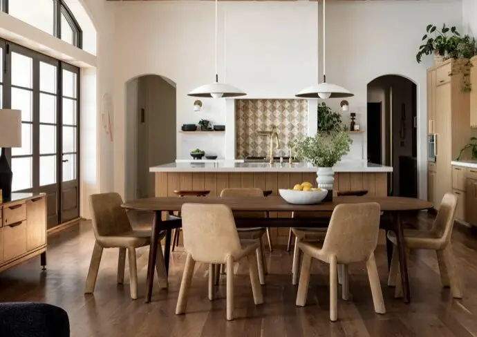 décoration salle à manger bois idées style moderne chic tendances accessoires décoratifs