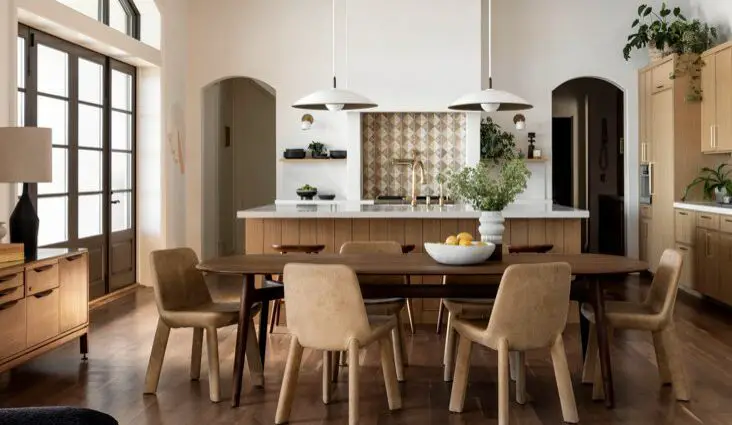 décoration salle à manger bois idées style moderne chic tendances accessoires décoratifs