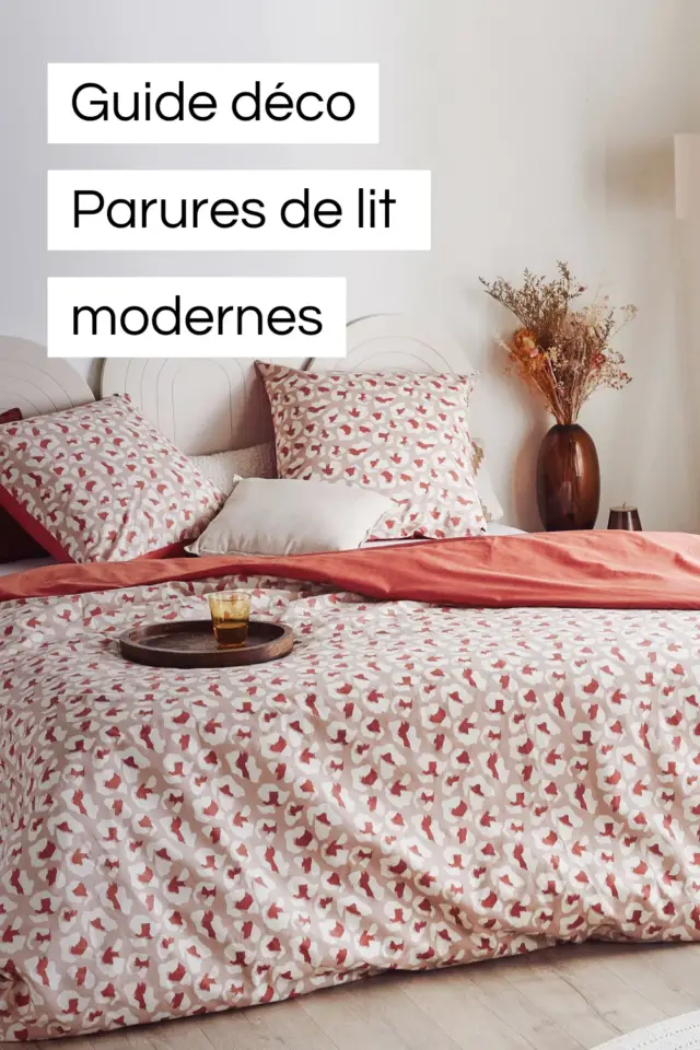 guide déco chambre adulte parure de lit imprimée moderne décoration facile 