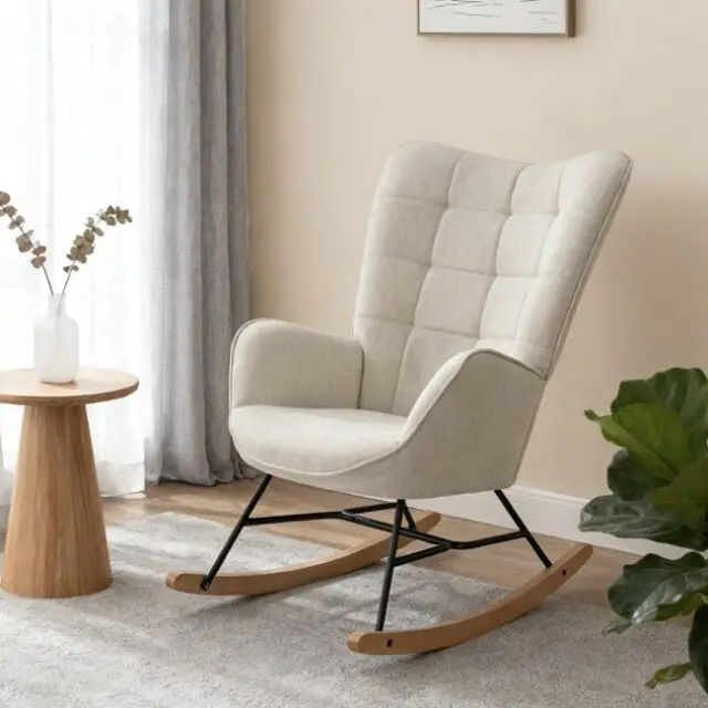 Fauteuil à bascule rocking chair scandinave Fauteuil à bascule rocking chair scandinave