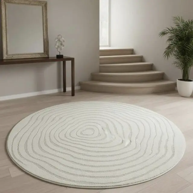 Tapis rond LYN9 SPIRATRI Tapis soyeux en relief Tapis rond LYN9 SPIRATRI Tapis soyeux en relief