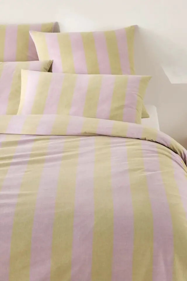 Housse de couette en coton Ambre/Mauve
