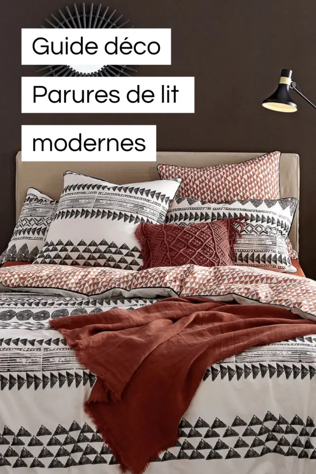 Parure de lit décoration chambre sélection de linge de lit design moderne 