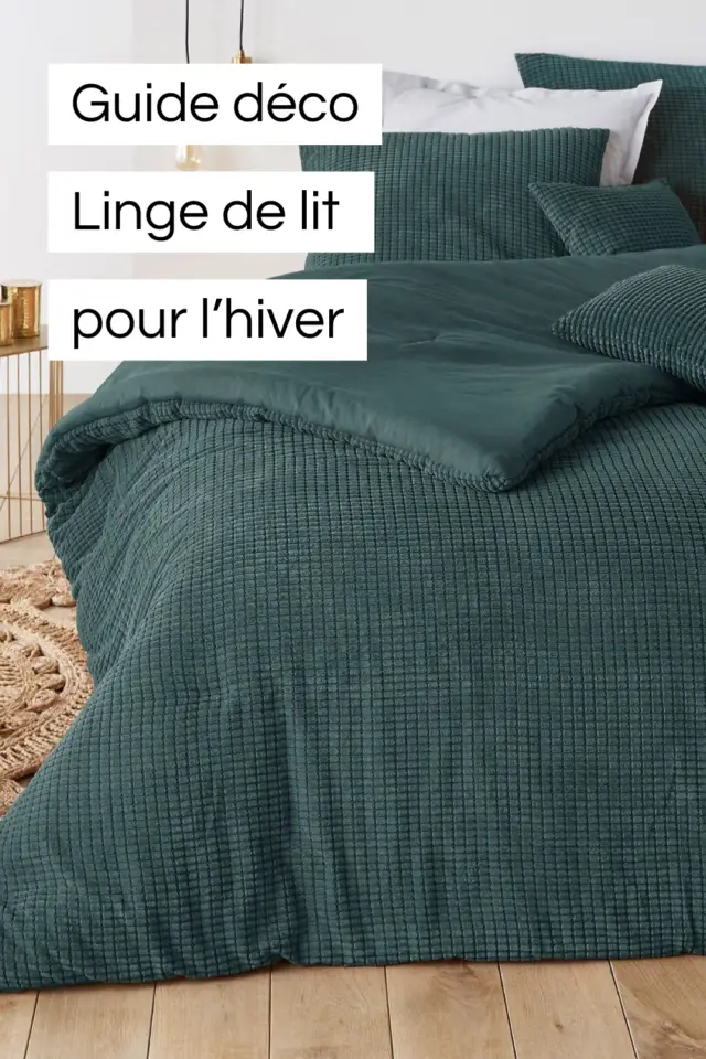 Parure de lit décoration chambre hiver cosy cocooning velours flanelle textile chaleureux 