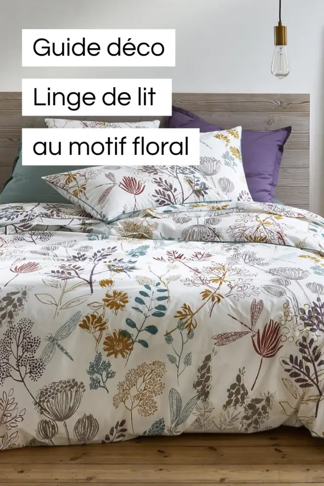 Parure de lit décoration chambre motif fleur moderne ambiance printemps facile 