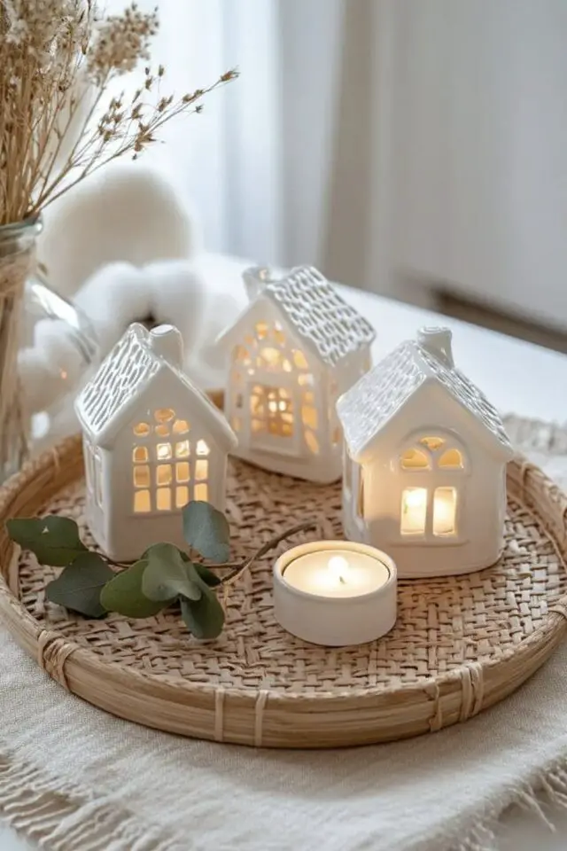 photophore maisonnette de Noël DIY décoration à fabriquer soi-même loisirs créatifs adulte idée à copier 