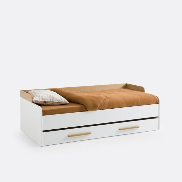 Lit banquette gigogne avec sommiers