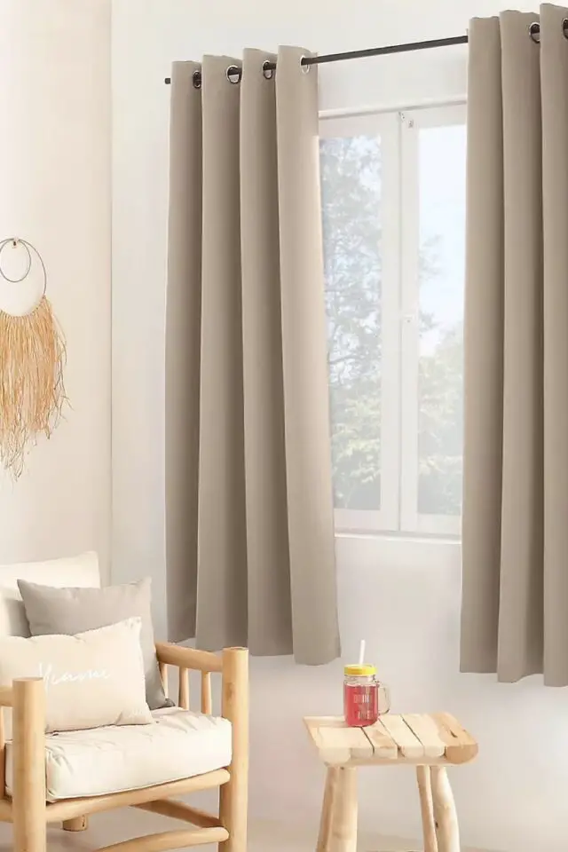 Rideau thermique en microfibre doublée Rideau thermique en microfibre doublée