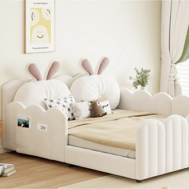 Lit 2 places 140x200 cm MODERNLUXE coloris beige soldes 2026