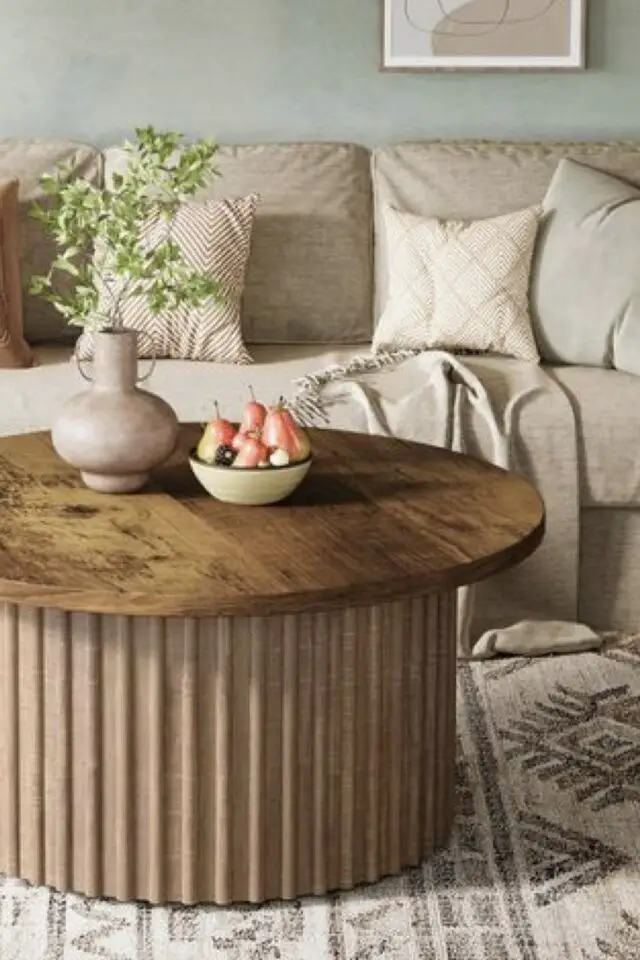tendances déco salon 2026 meuble texturé table basse piètement cannelé tendances déco salon 2026 meuble texturé table basse piètement cannelé