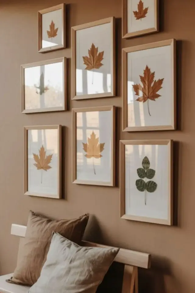 accessoires déco salon automne décoration murale galerie de cadre feuille d'arbre accessoires déco salon automne décoration murale galerie de cadre feuille d'arbre