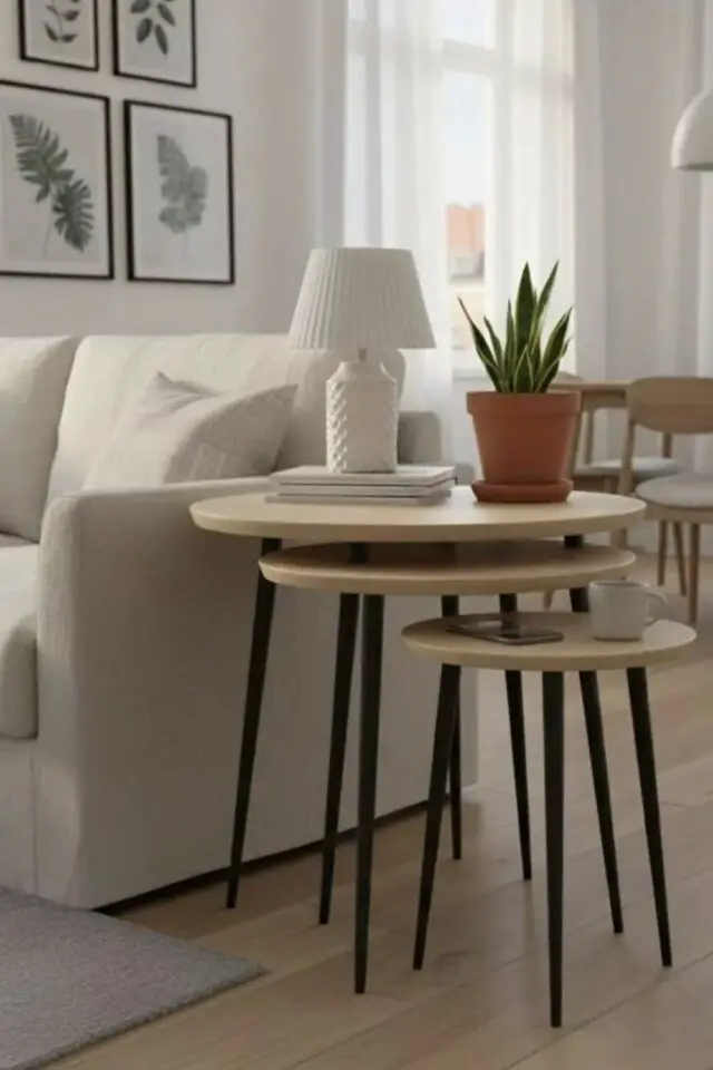 astuces pour sublimer la déco du salon bout de canapé table basse gigogne 
