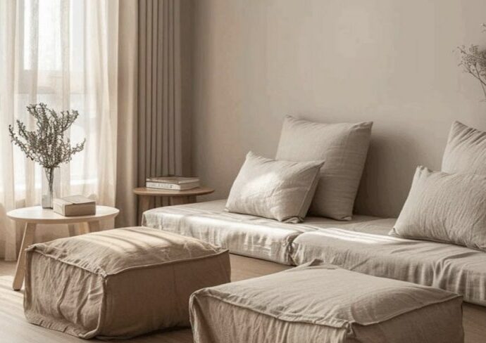 camaïeu dégradé beige décoration intérieure chaleureuse soft neutral