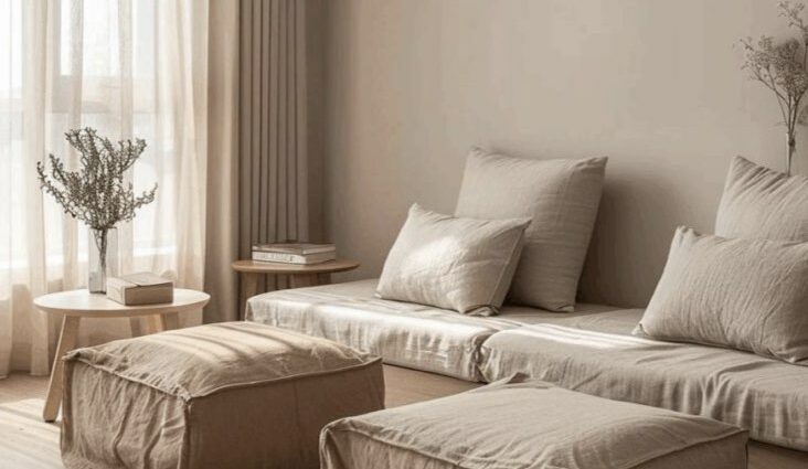 camaïeu dégradé beige décoration intérieure chaleureuse soft neutral