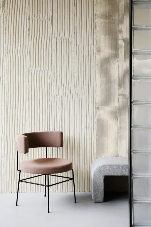 créer texture mur effet spatule enduit trash wall moderne couleur beige salon séjour 