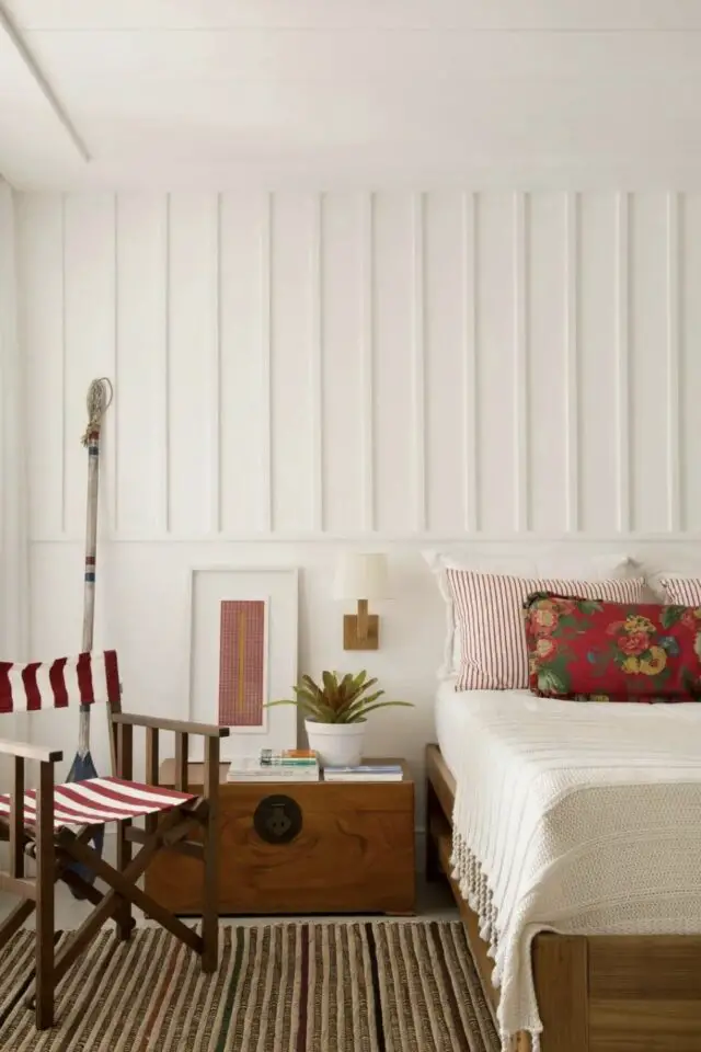 créer texture mur moulure lambris relief peint en ton sur ton 