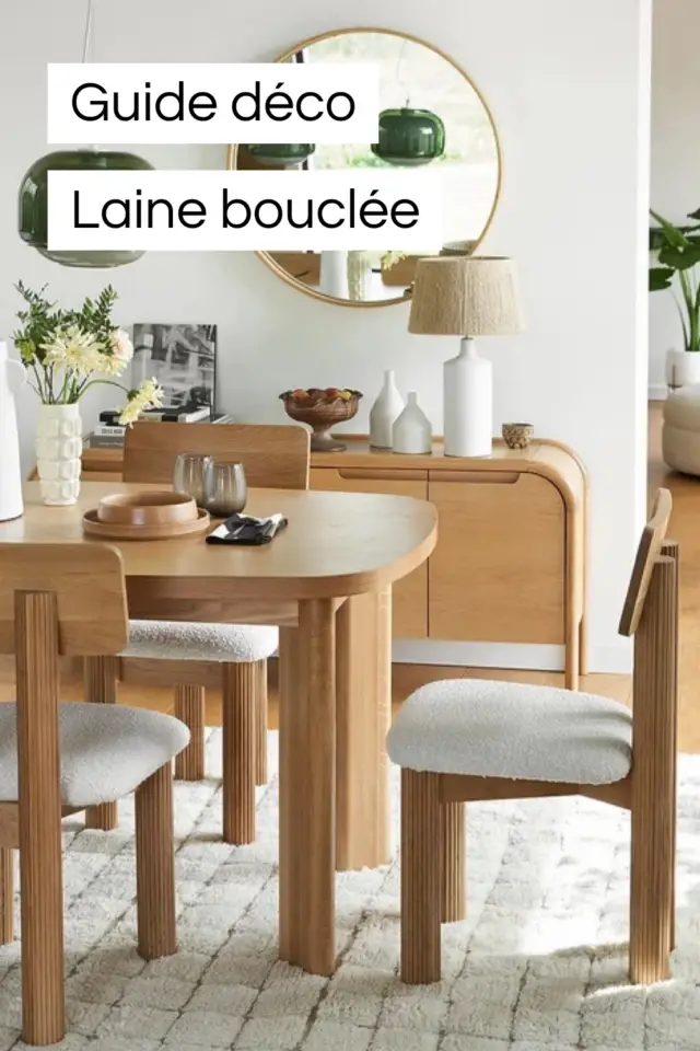 déco cosy textile laine bouclée 