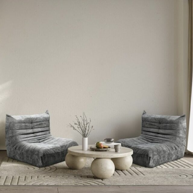Fauteuil fixe HABITAT ET JARDIN Tissu gris
