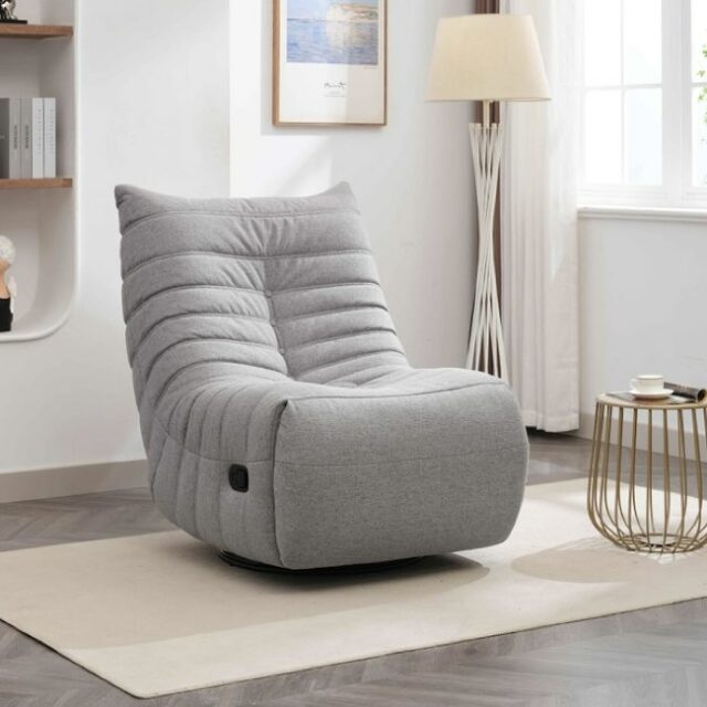 Fauteuil relax manuel JONAS Tissu Gris clair